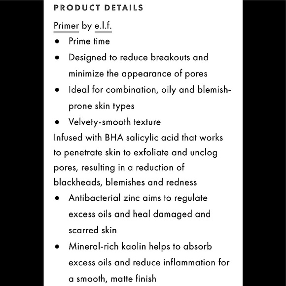 🆕🔥ELF PRIMER PUTTY W/1.8% SALICYLIC ACID A GREAT PRIMER&FIGHTS ACNE NWT!! - Picture 2 of 13
